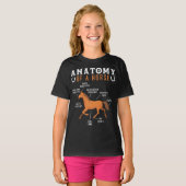 Reitsport Anatomie eines Pferdes T-Shirt (Vorne ganz)