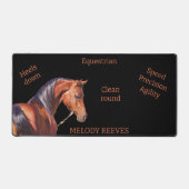 Reitsport Dressur Personalisiert Schreibtischunterlage (Vorderseite)