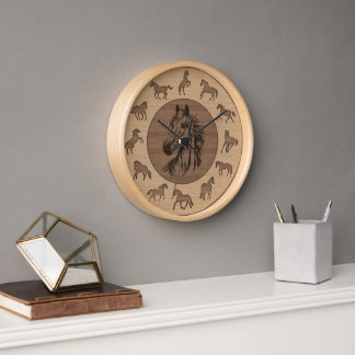 Reitsport Elegance - Stille Pferde als Thema Uhr