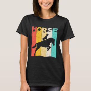 Reitsport Frauen Reiten Mädchen Pferd Vintage Stil T-Shirt
