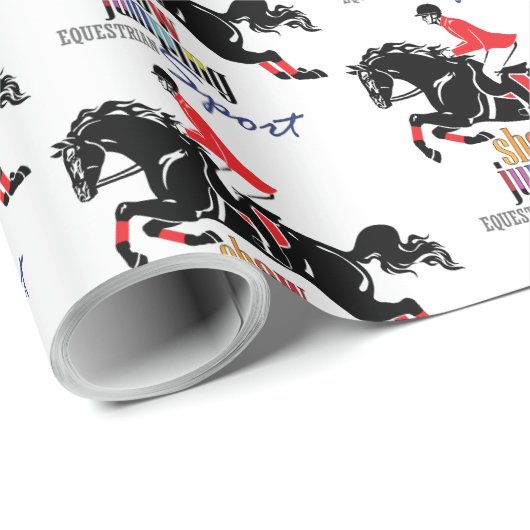 Reitsport Geschenkpapier (Rolleneckpunkt)