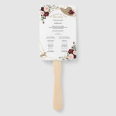 Reitsport Hochzeitsprogramm Fans mit Foto Fächer (Rückseite)