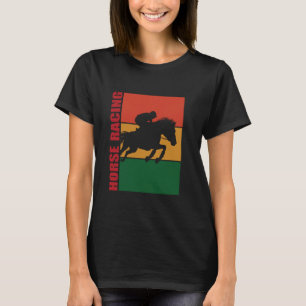 Reitsport-Jockey Galoppierendes Pferd Silhouette T-Shirt