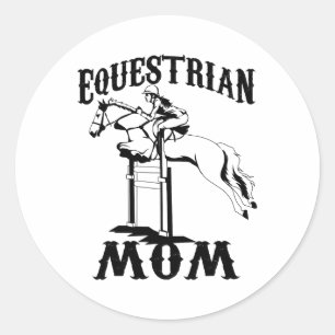 Reitsport Mama Cool Girl Ladys Pferde Racers Funny Runder Aufkleber