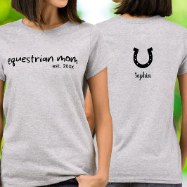 Reitsport-Mama Handschrift-Typografie T-Shirt