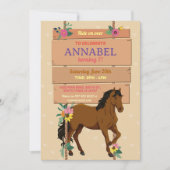 Reitsport Party Einladung Pony (Vorderseite)
