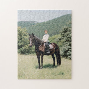 Reitsport Pferd Benutzerdefiniertes Foto Einzigart Puzzle