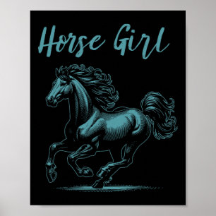 Reitsport Pferd Girl Reitsport Reiten Poster