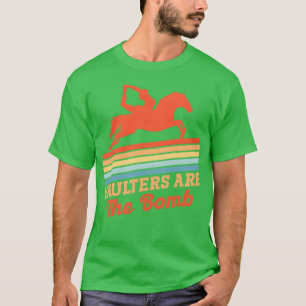 Reitsport Pferd Turnen Bombe Turner Pferderücken T-Shirt