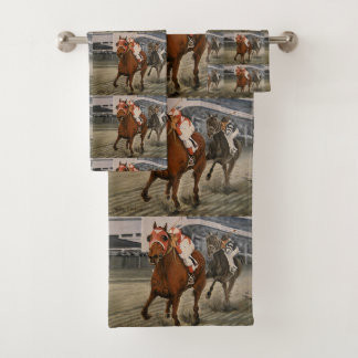 Reitsport Pferderennen Badhandtuch Set