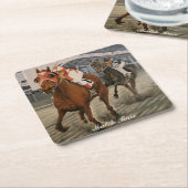 Reitsport Pferderennen Rechteckiger Pappuntersetzer (angewinkelt)