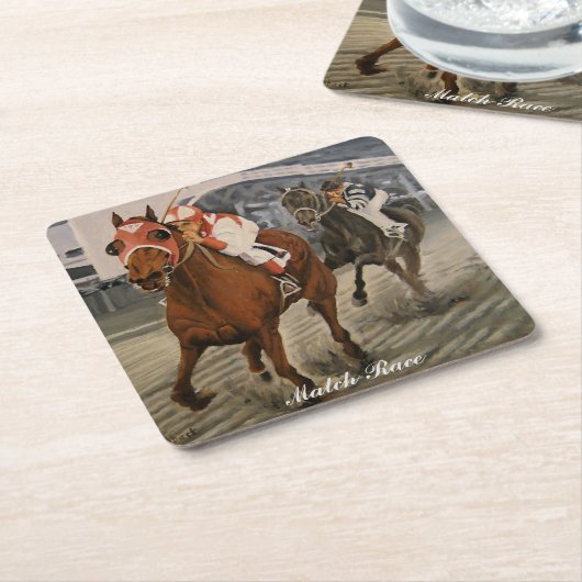 Reitsport Pferderennen Rechteckiger Pappuntersetzer (angewinkelt)