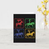 Reitsport Reitpferde Dressa Karte (Gelbe Blume)