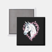 Reitsport Reitstall Blossom Magnet (Vorderseite/Rückseite)