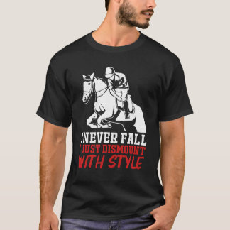 Reitsport Springreiten Lustige Reiterin T-Shirt