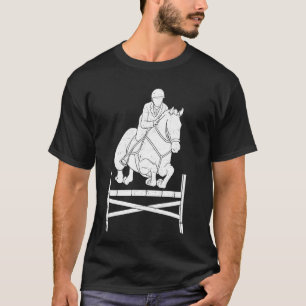 Reitsport-Sprung Front Showspringen Kompass anzeig T-Shirt