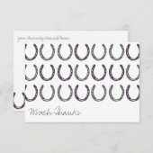 Reitsport Themed Pferdeschuhe Vielen Dank Dankeskarte (Vorne/Hinten)