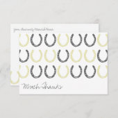 Reitsport Themed Pferdeschuhe Vielen Dank Dankeskarte (Vorne/Hinten)