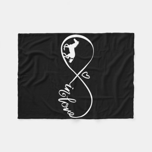 Reitsport Unendlichkeit Symbol Liebe Reiten Reiten Fleecedecke (Vorderseite (Horizontal))