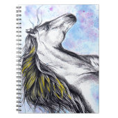 Reitsport Wasserfarbe und Tintenfischkunst Notizblock (Vorderseite)