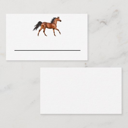 Reitsport Western Land Hochzeit Rustikales Party Platzkarte (Vorne/Hinten)