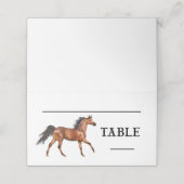 Reitsport Western Land Hochzeit Rustikales Party Platzkarte (Außenseite Aufgefaltet)