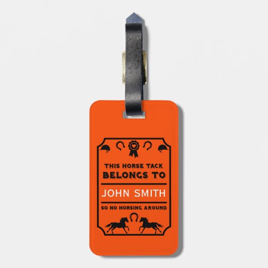 Reitsportbesitzer Gepäckanhänger (Rückseite vertikal)