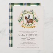 Reitsportort Elegante Einladung (Vorne/Hinten)