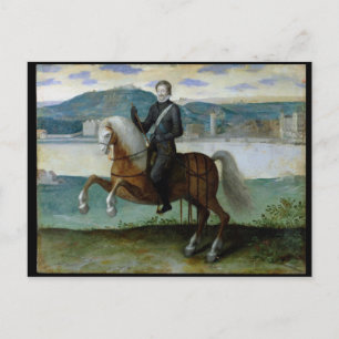 Reitsportrait des König von Henri IV Postkarte