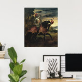 Reitsportrait von Charles V Poster (Heimbüro)