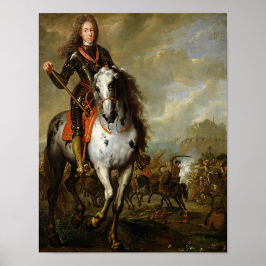 Reitsportrait von Prinz Eugene Poster (Vorne)