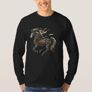 Reitstall Abstrakt Art Native American Geometri T-Shirt