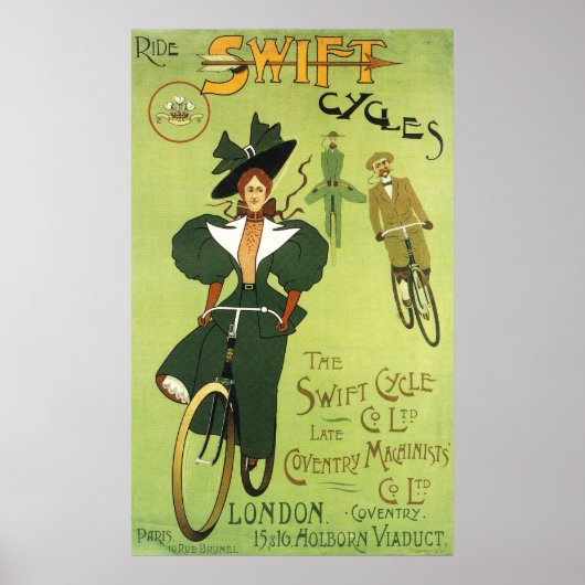 Reitstall Cycles Vintage Poster (Vorne)