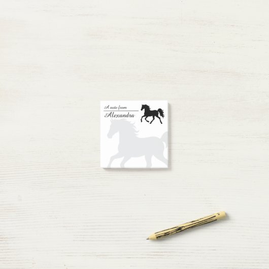 Reitstall Elegante Custom Note Post-it Klebezettel (Auf Schreibtisch)