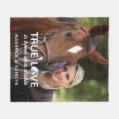 Reitstall Love Stabiles Foto für Pferde Fleecedecke (Vorderseite (Horizontal))