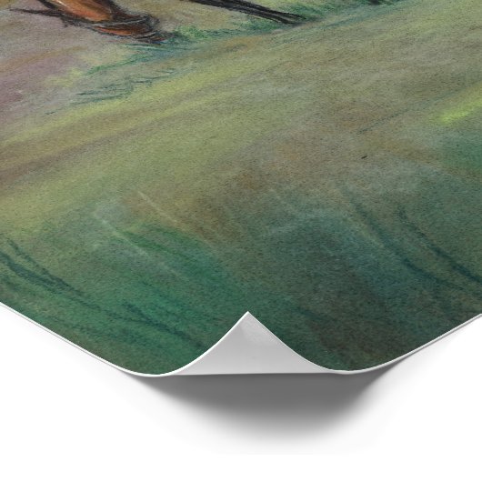 Reitstall Originale Kunstdruckerei Poster (Ecke)