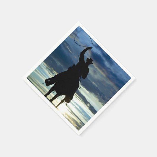 Reitstall Reitsport Silhouette Serviette (Ecke)