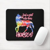 Reitstall Rodelbahn mit Aussicht Reiten Mousepad (Mit Mouse)