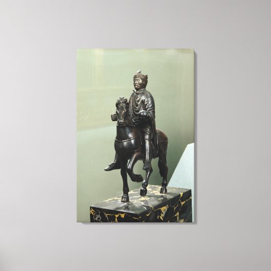 Reitstatue Charlemagne Leinwanddruck (Vorderseite)