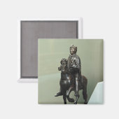 Reitstatue Charlemagne Magnet (Vorderseite/Rückseite)