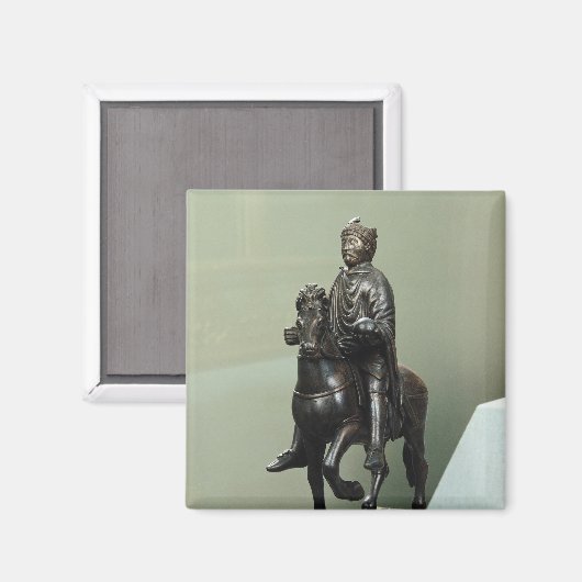 Reitstatue Charlemagne Magnet (Vorderseite/Rückseite)