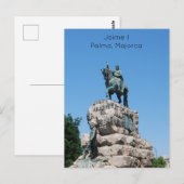 Reitstatue Jaime I. an der Placa Espanya Pos Postkarte (Vorne/Hinten)