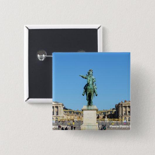 Reitstatue Ludwig XIV in Versailles Button (Vorne & Hinten)