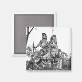 Reitstatue Ludwig XIV Magnet (Vorderseite/Rückseite)