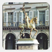 Reitstatue Quadratischer Aufkleber (Vorderseite)