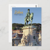 Reitstatue von König José I., Lissabon Postkarte (Vorne/Hinten)