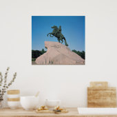 Reitstatue von Peter I. des Großen, 1782 Poster (Küche)