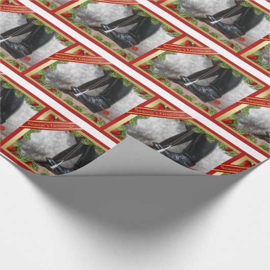 Reitstiefel Geschenkpapier (Ecke)