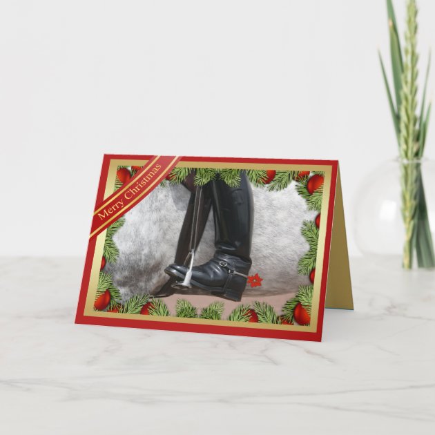 Weihnachtskarte Mit Pferd – 145x145 Mm, 350g/m² Papier, Mit Umschlag, Umweltfreundlich