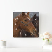 Reitstollen Quadratische Wanduhr (Zuhause)